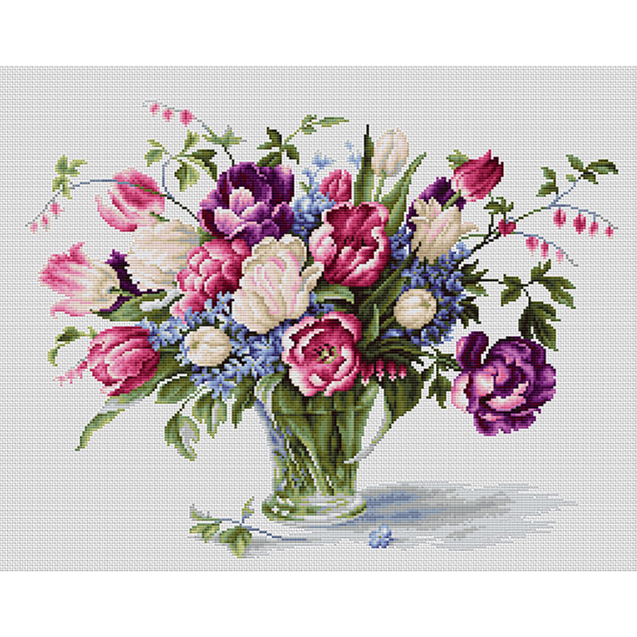 SCHEMA PUNTO CROCE MARE ILLUMINATO DALLA LUNA CROSS STITCH MOONLIT TIDE