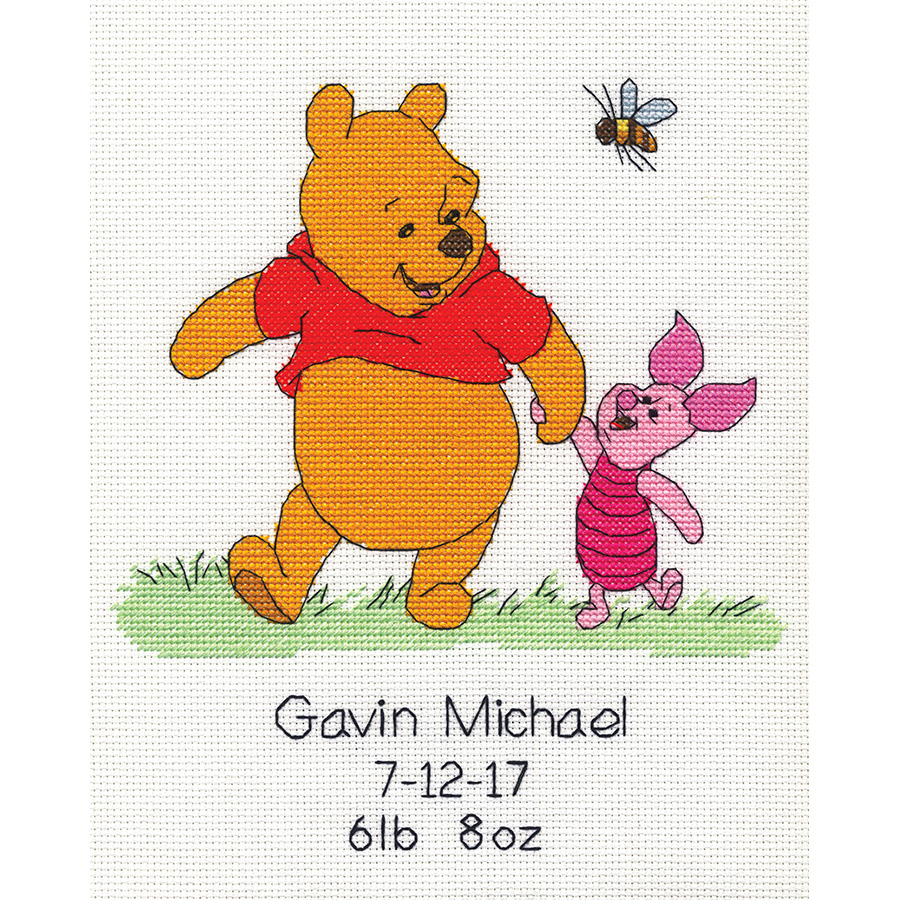 Acrilico Kit per punto croce Vervaco Winnie e amici,, 18 x 63 cm Multi-Colore 