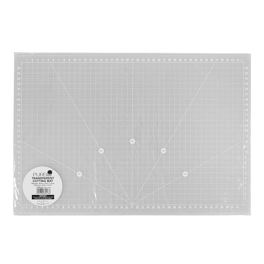 Tappetino Da Taglio Trasparente PURElite - Formato A3, 45x30cm, 3mm