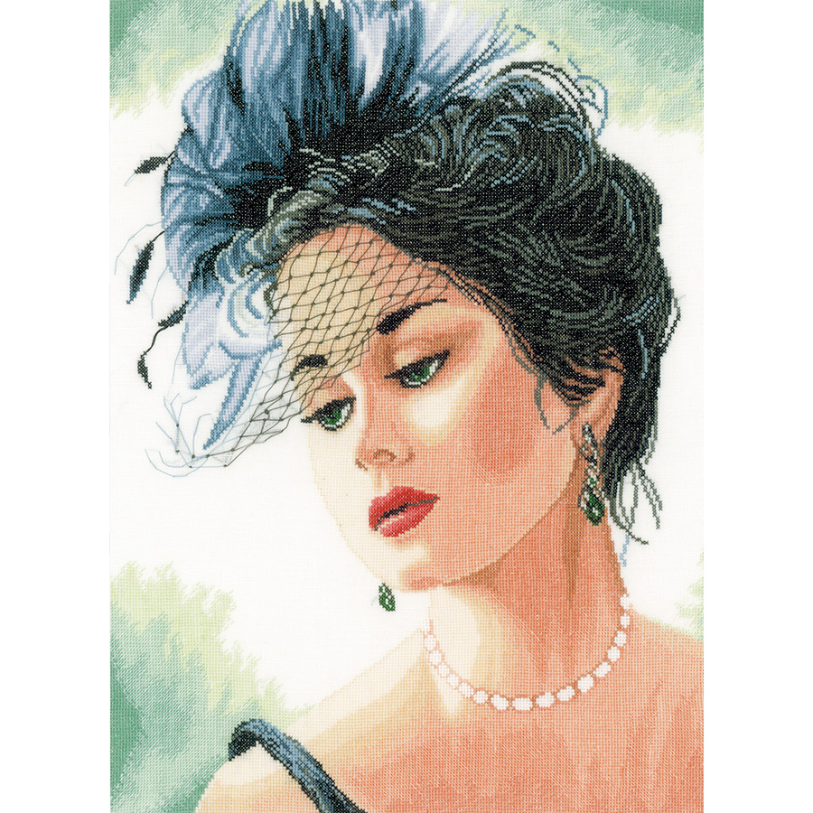 LANARTE Kit Punto Croce VOLPE – 18x27cm – Fai Da Te Per Adulti, Ricamo Creativo