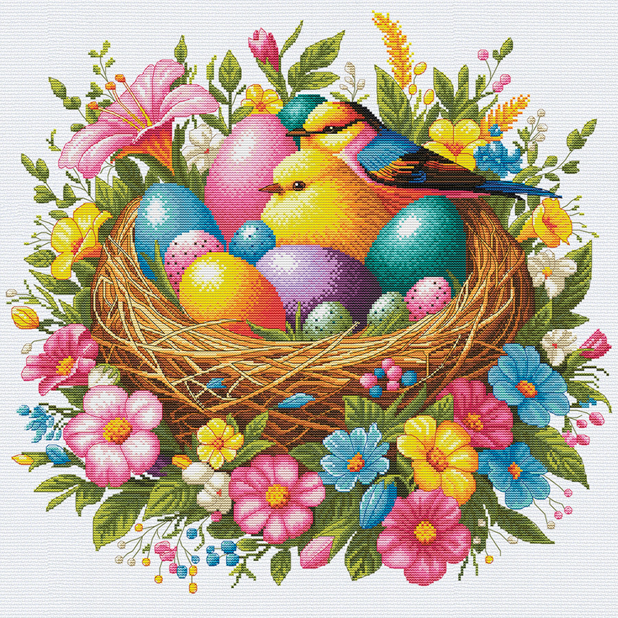 kit ricamo a punto croce - Buona pasqua - Letistitch