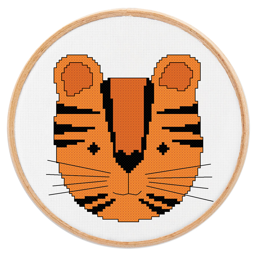 Kit Fai-da-te Per Ricamo Con Perline – Tigre Selvatica – Punto Croce 9CT, 40x50cm, Per Adulti E Principianti - 3