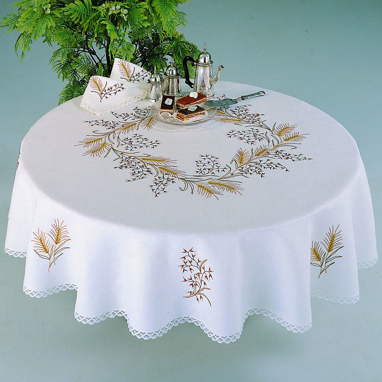 SPORTARC Tovaglia ovale in pizzo bianco con centrino ricamato floreale piccolo tavolo decorazione per la casa qualità 40,6 x 83,8 cm