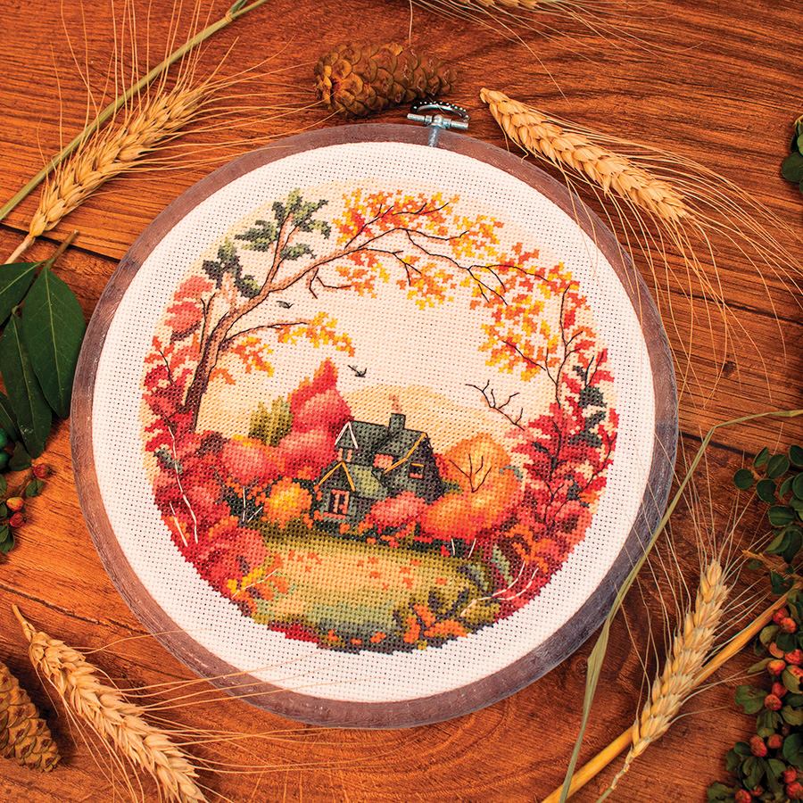 Taxpy 11CT Albero Colorato Delle Quattro Stagioni Diy Set Ricamo