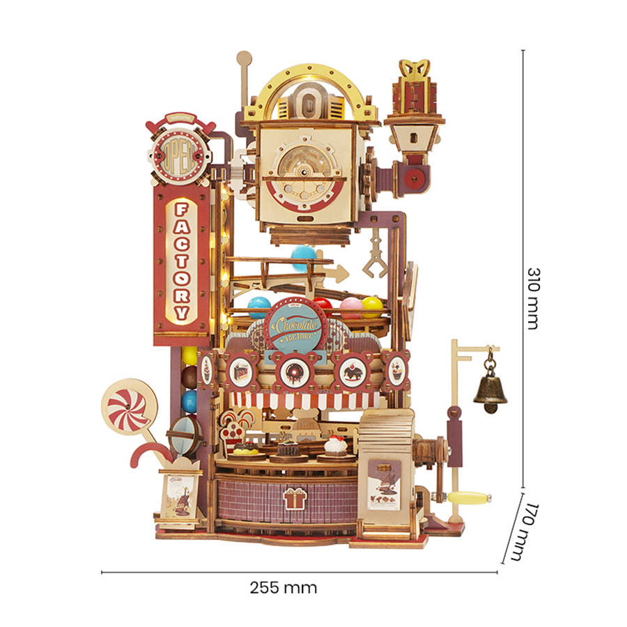 Puzzle Meccanico In Legno 3D - Circuito Della Palla - Parkour - ROKR - Foto 13