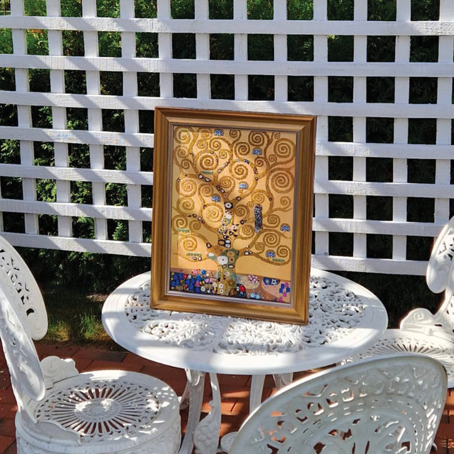 Kit Ricamo Punto Croce Per Borsa Tote - Motivo Albero, Con Cerchio, Filo E Istruzioni - Foto 5