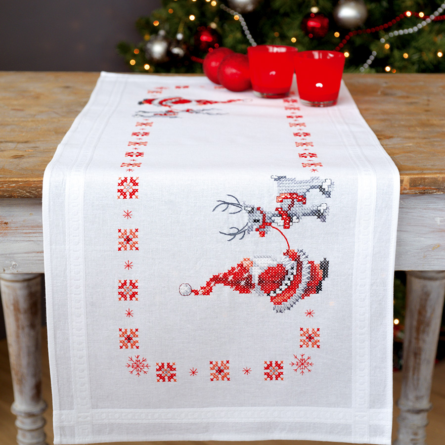 Bothy Threads Kit Punto Croce Albero Di Natale - Wrendale Designs - 38x29cm Su Tela Aida 16