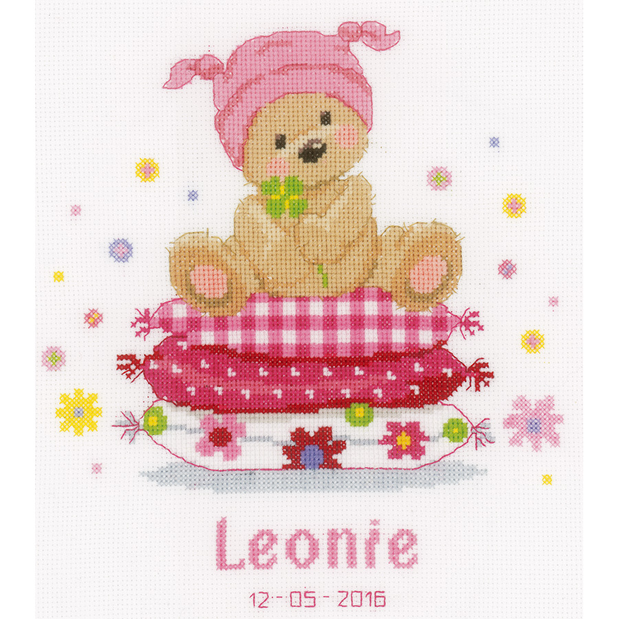 Kit Punto Croce Vervaco - Disegno Rosa, Tessuto Aida 14, Cotone DMC, 16x23 Cm - Foto 11