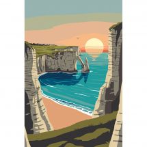 Canovaccio antico - SEG de Paris - Etretat - con matassine MOULINE DMC