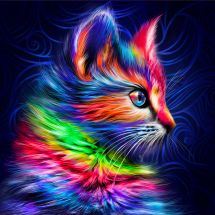 YEEIFFD Kit per pittura con diamanti a forma di farfalla, con forma rotonda, con gatto, siamese, per decorazione da parete, 30,5 x 40,6 cm