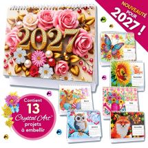 Porta-diamanti - Crystal Art D.I.Y - Calendario da scrivania 2027