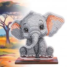 YSCOLOR Diamond Painting Fai Da Te 30x40cm – Kit Ricamo Diamanti Rotondi Con Leopardo Delle Nevi, Decorazione Casa