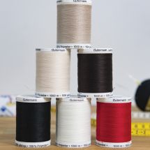 Gutermann Filato Resistente Per Punto Croce 30H-520 - 33 Metri, Colore Grano - 100% Poliestere Per Cuciture Decorative E Asole