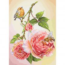 Eiialerm Kits punto croce per adulti Angelo custode kit mestieri ricamo principianti,Decorazioni la casa-40x50cm (Tela prestampata 11CT