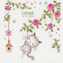 Kit punto croce contato Design Works Tobin Baby, 30x33 cm