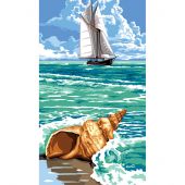 Canovaccio antico - Margot de Paris - Dal mare alla conchiglia - con matassine MOULINE DMC