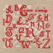 Kit Punto Croce - Marie Coeur - ABC cuore