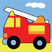 Kit di tela per bambini - Margot de Paris - il camion dei pompieri