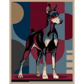 Canovaccio antico - Margot de Paris - Doberman - con matassine MOULINE DMC