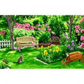 Canovaccio antico - Royal Paris - Lato giardino - con matassine MOULINE DMC