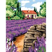 Canovaccio antico - Margot de Paris - La parete di lavanda - con matassine MOULINE DMC