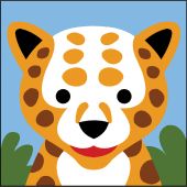 Kit di tela per bambini - SEG de Paris - Leopardo