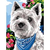 Canovaccio antico - SEG de Paris - bandana - con matassine MOULINE DMC