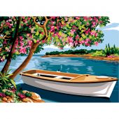 Canovaccio antico - SEG de Paris - Il lago - con matassine MOULINE DMC