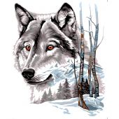 Canovaccio antico - SEG de Paris - Lupo - con matassine MOULINE DMC