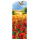 Canovaccio antico - SEG de Paris - Grano e papaveri - con matassine MOULINE DMC