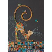 Kit di ricamo con perline - Abris Art - Cuscino da ricamare Kitty