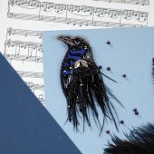 Kit di ricamo con perline - Abris Art - corvo