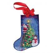 Kit calza di Natale da ricamare - Abris Art - Dare inizio ai festeggiamenti