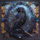 Kit di ricamo con perline - Abris Art - L'ombra della notte