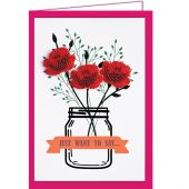 Kit di schede da ricamo con perline - Abris Art - La felicità è nelle piccole cose