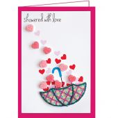 Kit di schede da ricamo con perline - Abris Art - Pioggia d'amore