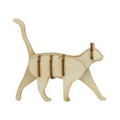 Puzzle in legno 3D - Agent Paper - Le piccole cose di legno - Gatto