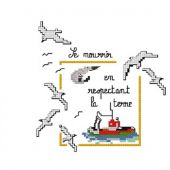 kit ricamo a punto croce - Aux 4 points du monde - Nutrirsi rispettando la terra