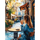 Kit ricamo diamante su telaio - Art City - Caffè del mattino