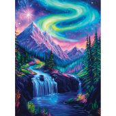 Kit ricamo diamante su telaio - Art City - aurora boreale