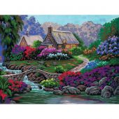 Kit ricamo diamante - Collection d'Art - Cottage in fiore