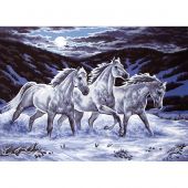 Canovaccio antico - Collection d'Art - Cavalli nella neve