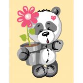 Canovaccio antico - Collection d'Art - Panda con fiore