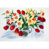 kit ricamo a punto croce - Collection d'Art - Narciso e tulipani