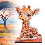 statuetta di diamante - Crystal Art D.I.Y - Cuscino da ricamare giraffa