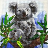 Kit ricamo diamante su telaio - Crystal Art D.I.Y - Dolcezza di koalas