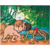 Kit ricamo diamante su telaio - Crystal Art D.I.Y - Mowgli e il piccolo elefante