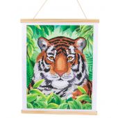 Banner a diamante - Crystal Art D.I.Y - Tigre reale