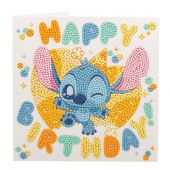Carta con ricamo a diamante - Crystal Art D.I.Y - Compleanno di Stitch