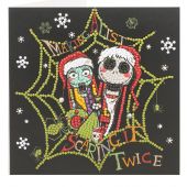 Carta con ricamo a diamante - Crystal Art D.I.Y - Il Natale di Mr Jack